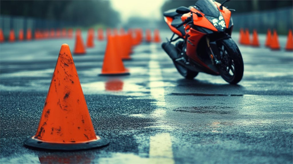 4 errores comunes al hacer el zigzag en el examen de moto